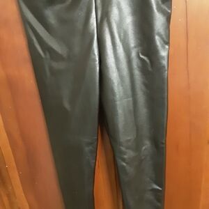 Black Faux Leather Leggings XS